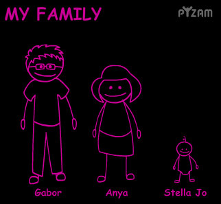 Pyzam Family Sticker Toy